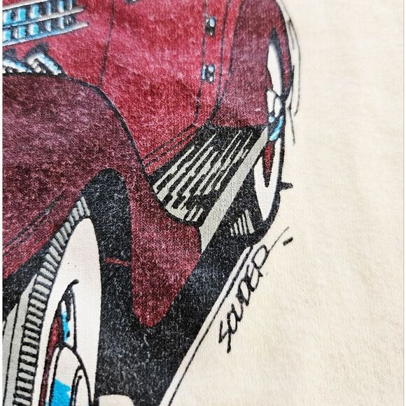 Vintage 1980's Auburn Cord Duesenberg Classic Car Museum Graphic Tee T-Shirt L - Picture 4 of 10